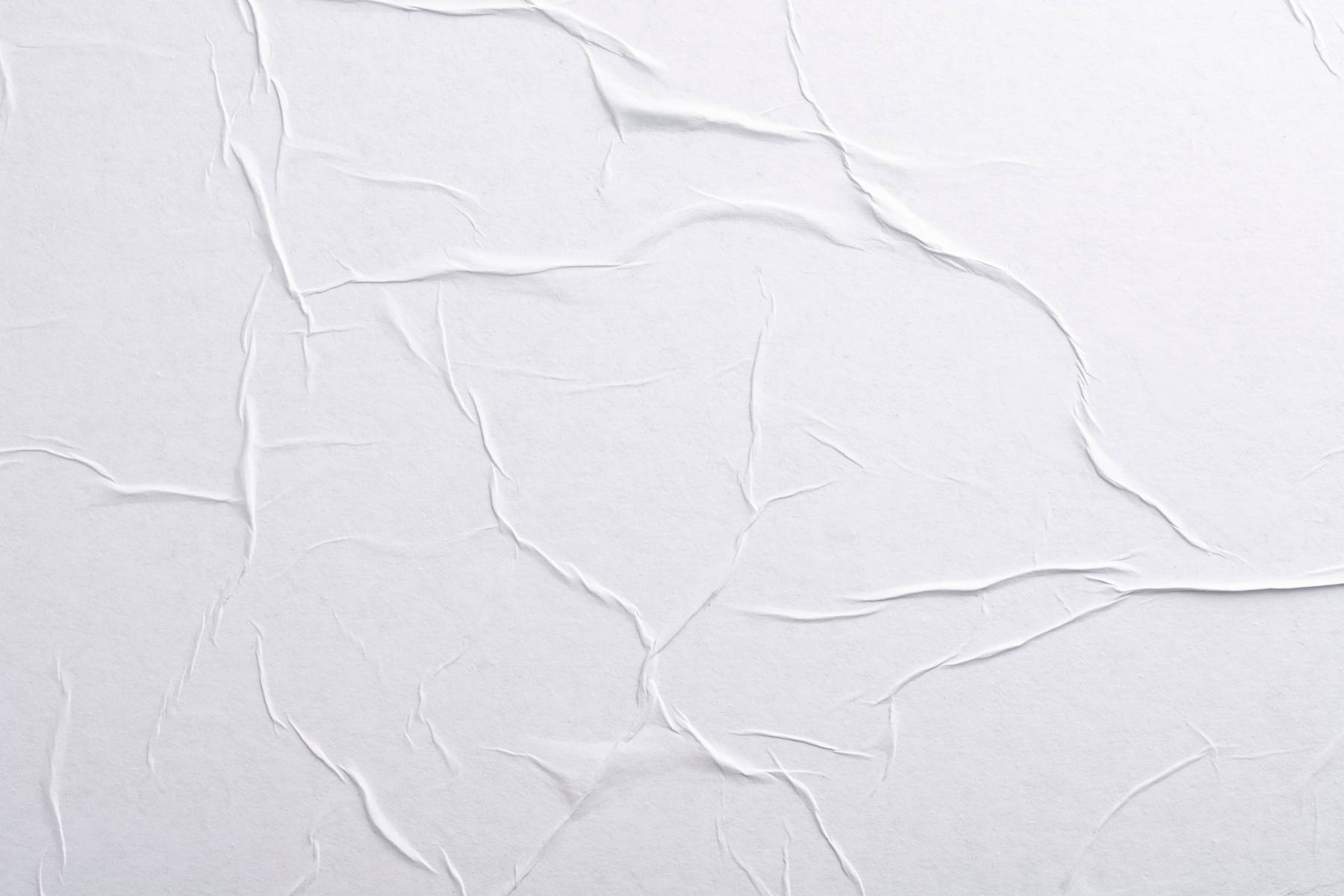 White paper with folds. Paper texture.